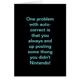 CARTES SARCASTIQUES : AUTOMATIQUE CORRIGEZ