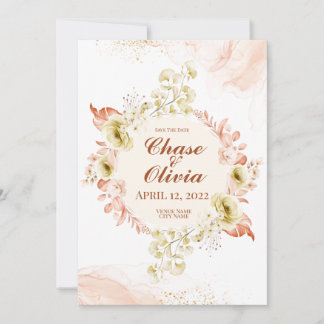 Cartes 'Save the Date' de mariage simplement éléga