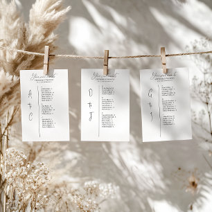Cartes simples de Mariage Alphabétique