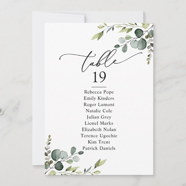 Cartes simples de Mariage de verdure rustique (Devant)