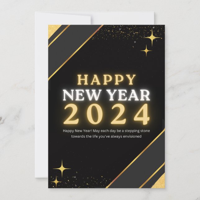 Cartes simples pour fêtes annuelles | Bonne année  (Devant)
