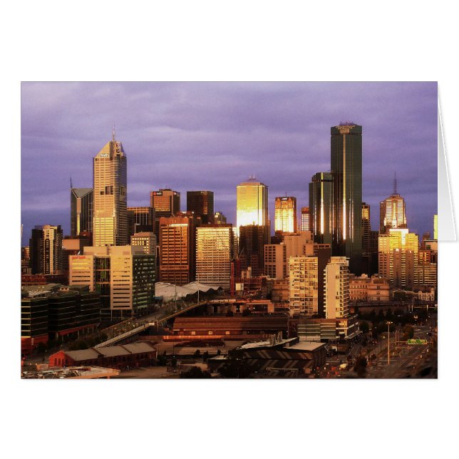 Cartes Skyline de Melbourne Victoria Australie (Devant horizontal)