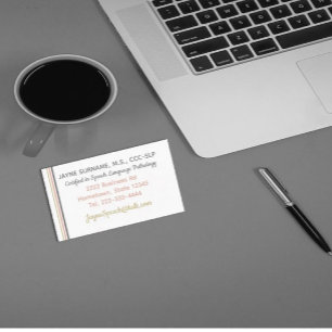 Cartes SLP ! Cartes de visite de thérapie vocale