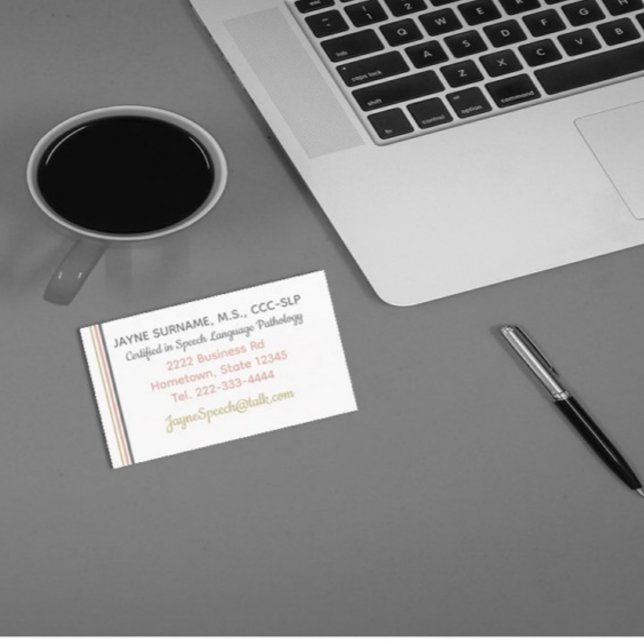 Cartes SLP ! Cartes de visite de thérapie vocale (Créateur téléchargé)