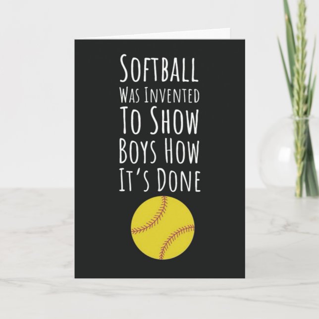 Cartes Softball Pour Joueur D'Équipe (Devant)