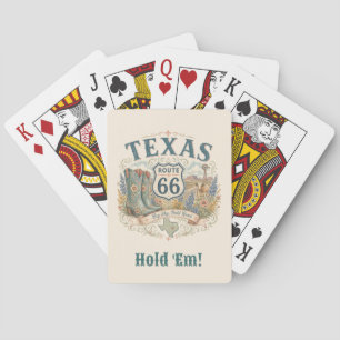 Cartes Soirée de jeu de cowgirl Texas Route 66 de style w