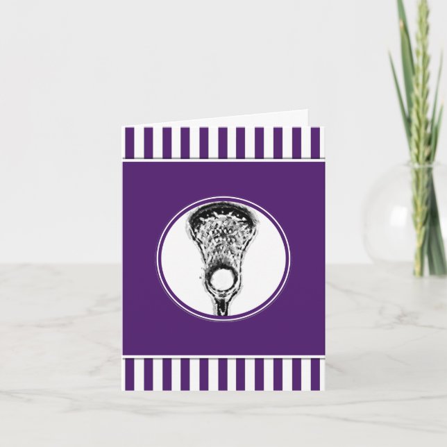 Cartes sportives violettes de crosse (Devant)