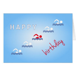  Cartes  de v ux Anniversaire  Nageurs personnalis es Zazzle fr