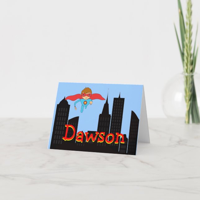 Cartes Super Hero Note (Devant)