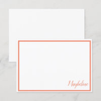 Cartes Tangerine et Blancs personnalisées