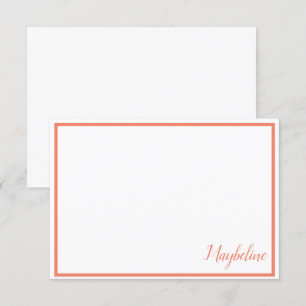 Cartes Tangerine et Blancs personnalisées