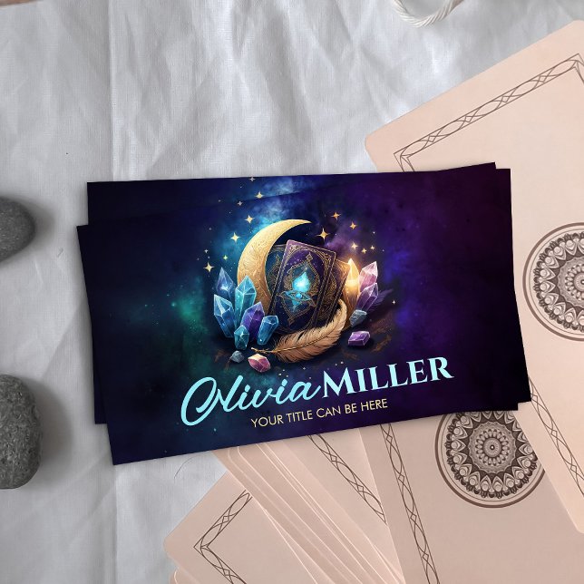 Cartes Tarot / Oracle avec lune et cristaux (Créateur téléchargé)