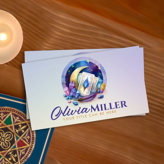 Cartes Tarot / Oracle avec lune et cristaux (Créateur téléchargé)