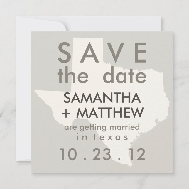 Cartes Texas Save the Date (Devant)
