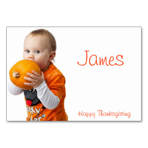 Cartes Thanksgiving Avec Bébé Et Citrouille