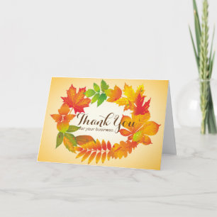 Cartes Thanksgiving personnalisées - Business Dire