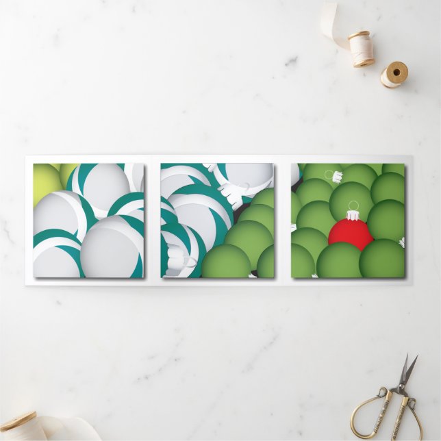Cartes Triptyques de Décoration de Noël (Extérieur)