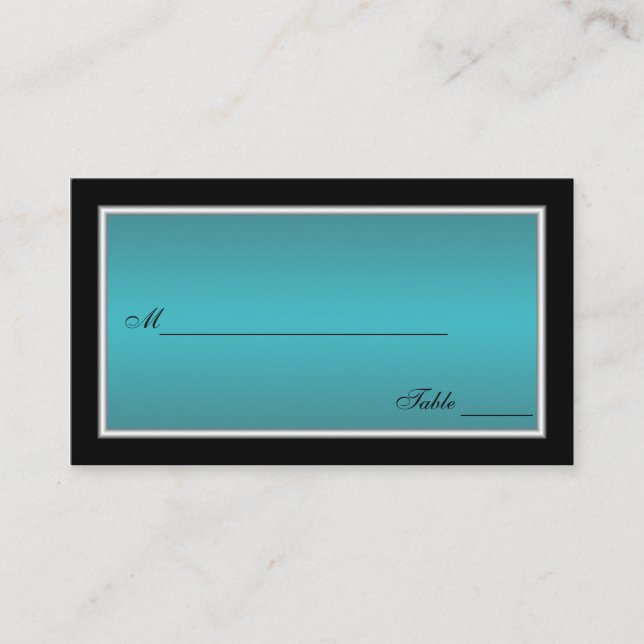 Cartes turquoises, noires et argentées (Devant)