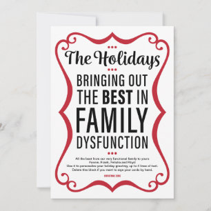 Cartes Vacances De Fêtes De Famille Amusantes Avec