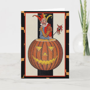 Cartes victoriennes d'art de Halloween de joker