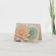Cartes vierges rose floral et vert