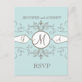 Cartes vintage Brown mariage RSVP