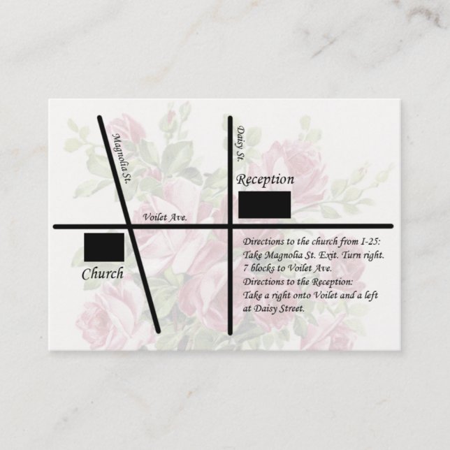 Cartes Vintage Mariage Réception Carte (Devant)