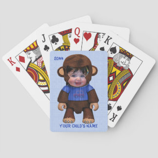 Cartes Visage de singe - Garçon (Cartes de Jeu Personnali