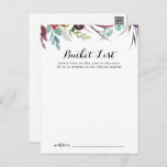 Cartes Whimsical Boho Mariage Bucket List de luxe<br><div class="desc">Ces luxueuses cartes baldaquin mariage de luxe boho sont l'activité parfaite pour une réception de mariage rustique ou une douche nuptiale. Le design est composé de fleurs roses multicolores et de pivoines au feuillage vert, inspirant la beauté naturelle. Modifier le libellé pour convenir à tout événement de vie. Le panneau...</div>