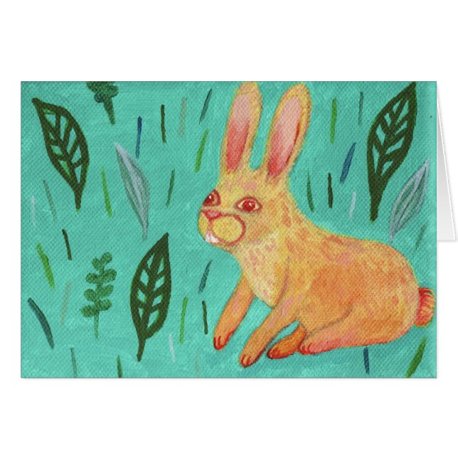 cartes yellow_bunny (Devant horizontal)