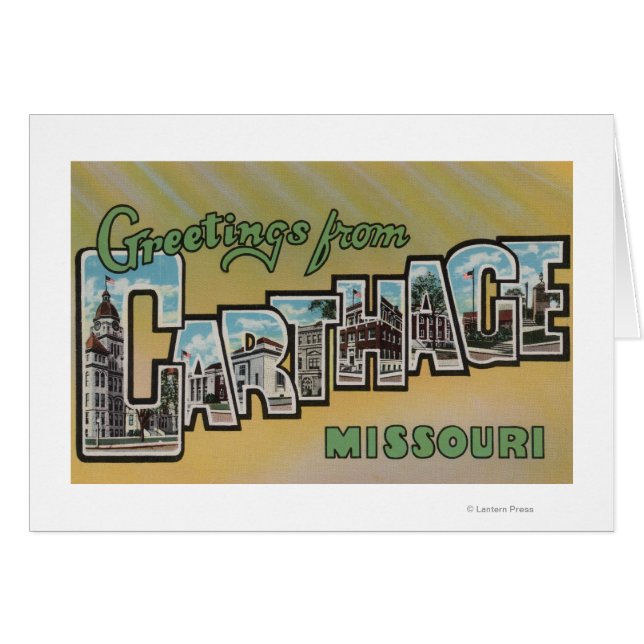 Carthage, Missouri - Scènes de grandes lettres (Devant horizontal)
