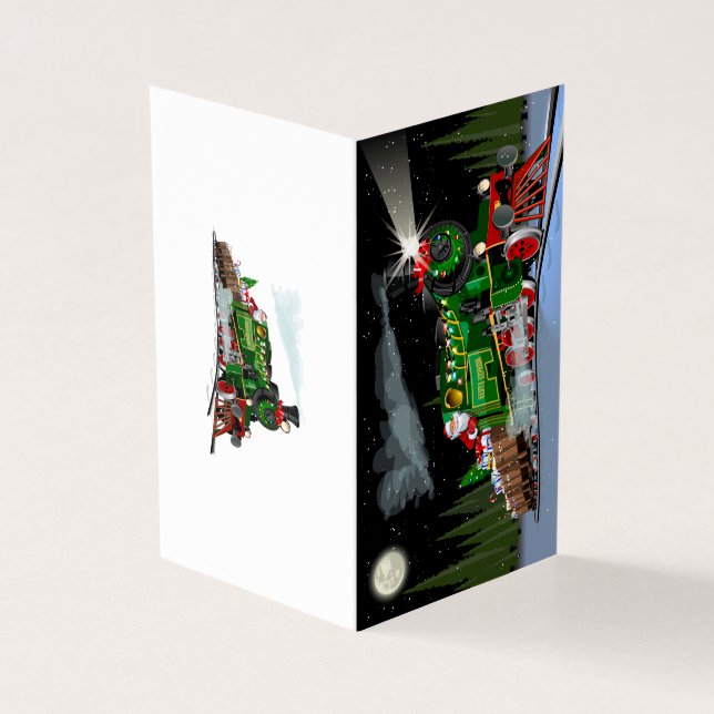 Cartographie train Noël Carte postale (Outside)