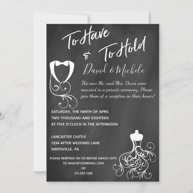 Carton après la réception de mariage Invitation (Devant)