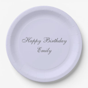 Carton Assiettes de fête d'anniversaire minimalistes en l