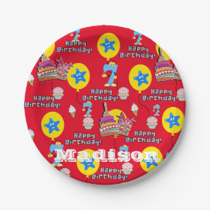 Carton Assiettes en carton, Joyux 7ème anniversaire #7 Ba
