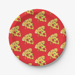 Carton Assiettes en Papier, Fromage de Pizza Rouge