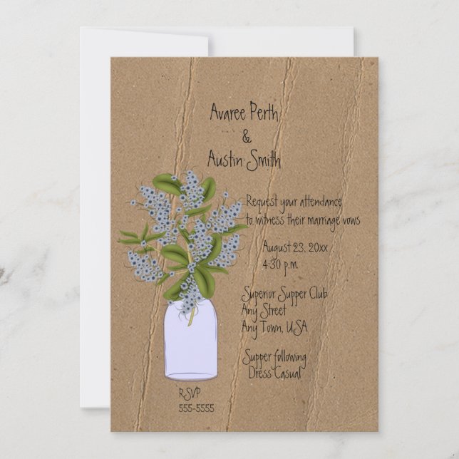 Carton Bent Look Mariages Invitations (Devant)