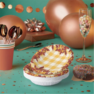 Carton  bols en papier d'automne