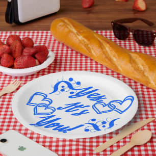 Carton Collection Commence Par Un Baiser Assiettes en pap