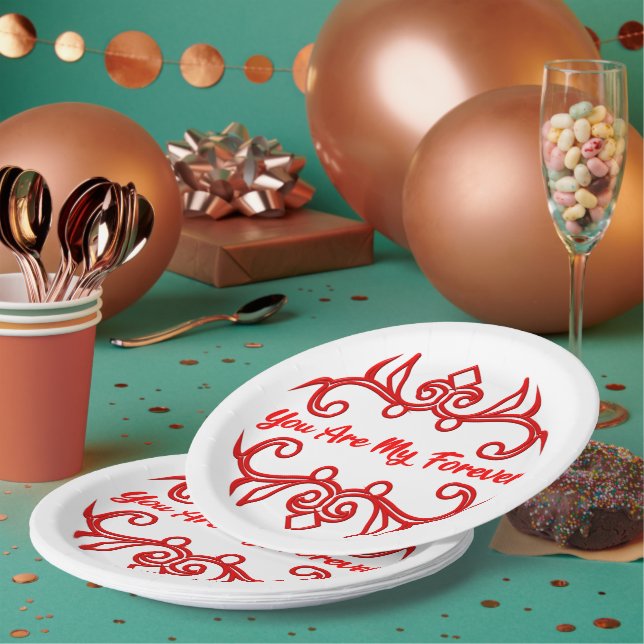 Carton Collection Commence Par Un Baiser Assiettes En Pap (Multi)
