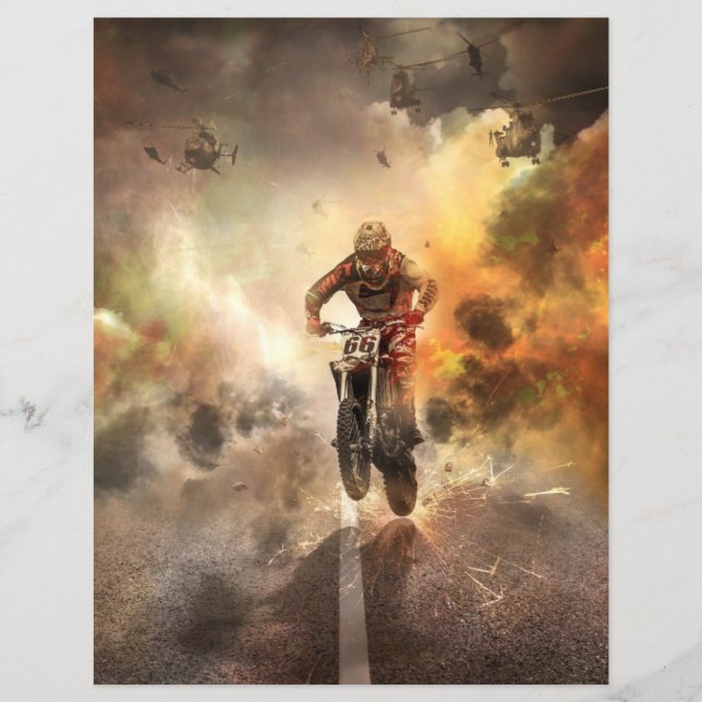 Carton cool Motocross Scrapbooking (Devant)