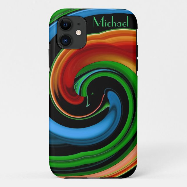 Carton couleur Abstrait visage iPhone 5 Coque (Dos)