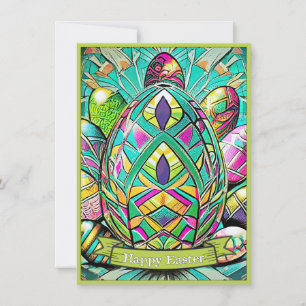 Carton couleur Motif de Pâques avec Oeufs de Pâque