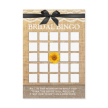 Carton de Bingo Mariage Classieux Ruban Noir Solei