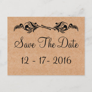Carton de Faire-Part de Mariage Brun Photographie