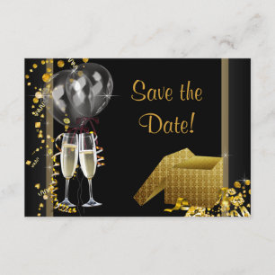 Carton de Faire-Part de Mariage Confettis Champagn