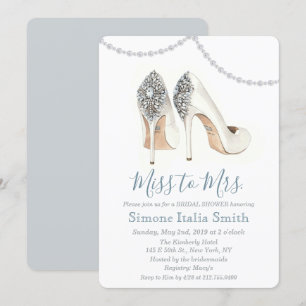 Carton de faire-part de shower de mariage Miss to