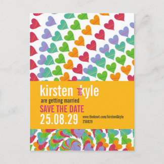 Carton de faire-part Save The Date avec paillettes