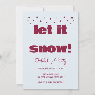 Carton de invitation pour fête de fin d'année Chun