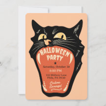 Carton de invitation pour fête d'Halloween à la bo